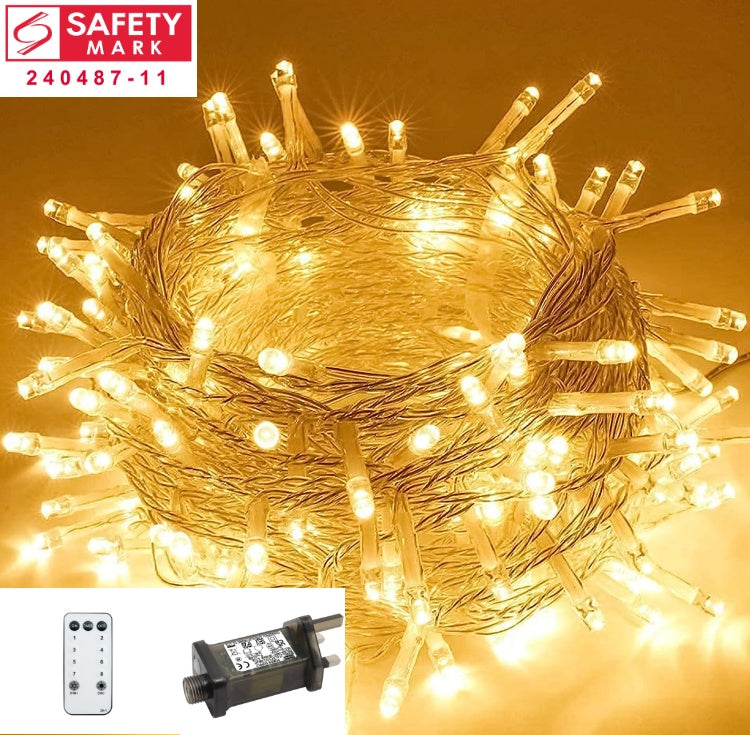 SG Safety Mark - 31V 10 Meters 100 Led Fairy String Light , Warm