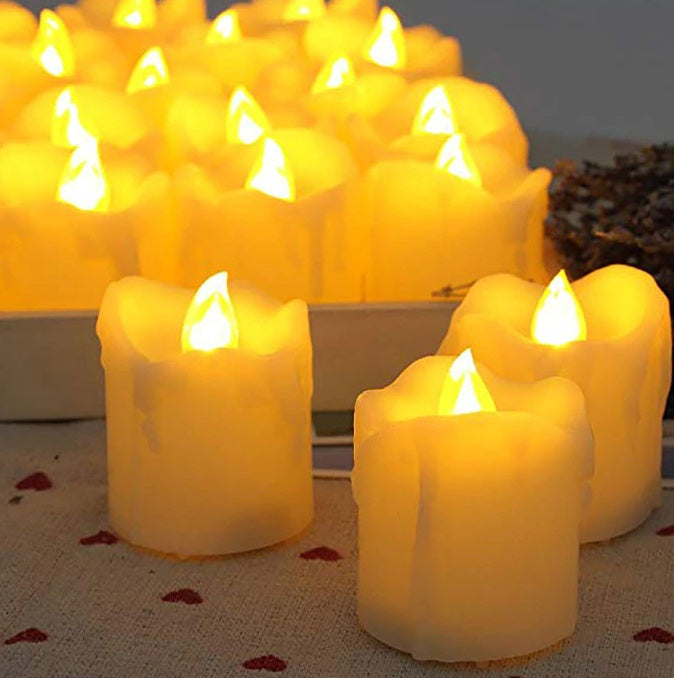 3 Sizes - Flameless Wax Design Battery Operated Candle