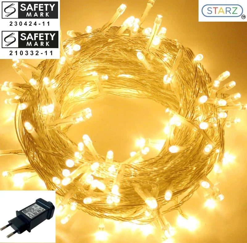 SG Safety Mark - 31V Low Voltage 20 Meters 200 Led Fairy String Light , Warm