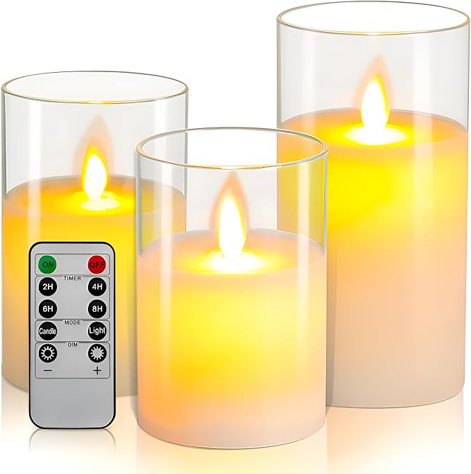 3 in 1 Transparent Battery Operated Flameless Candle Lights