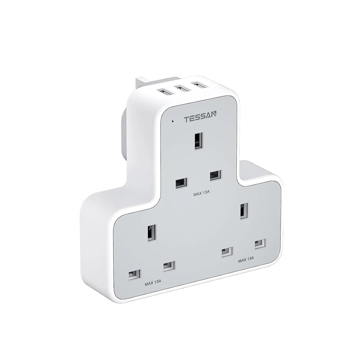 Pre-Order TESSAN 6 in 1 Portable Sockets with 3AC + 3 USB A Ports / TS226