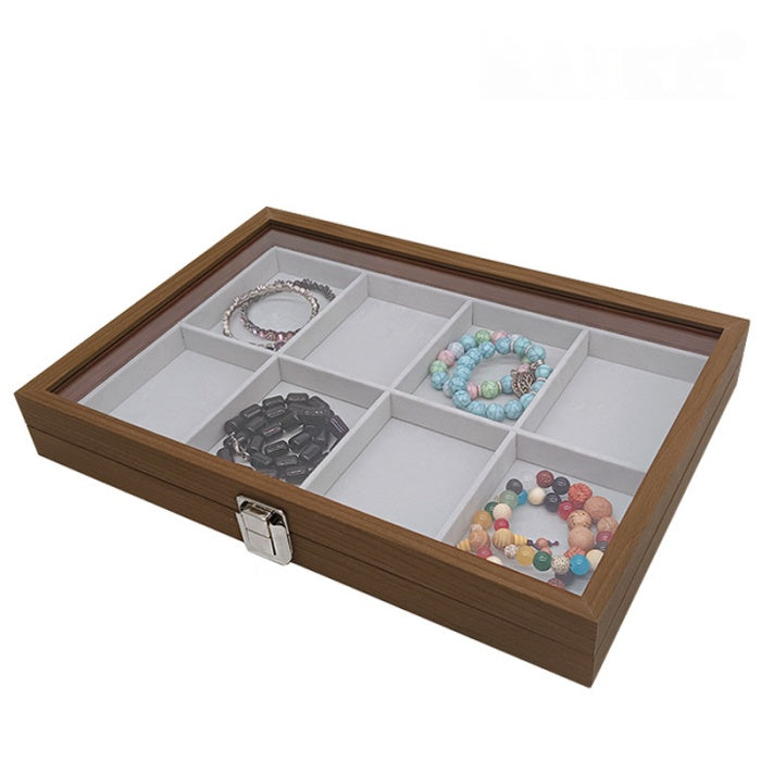 [ STARZ ] 8 Grids Wooden Jewelry Storage Box