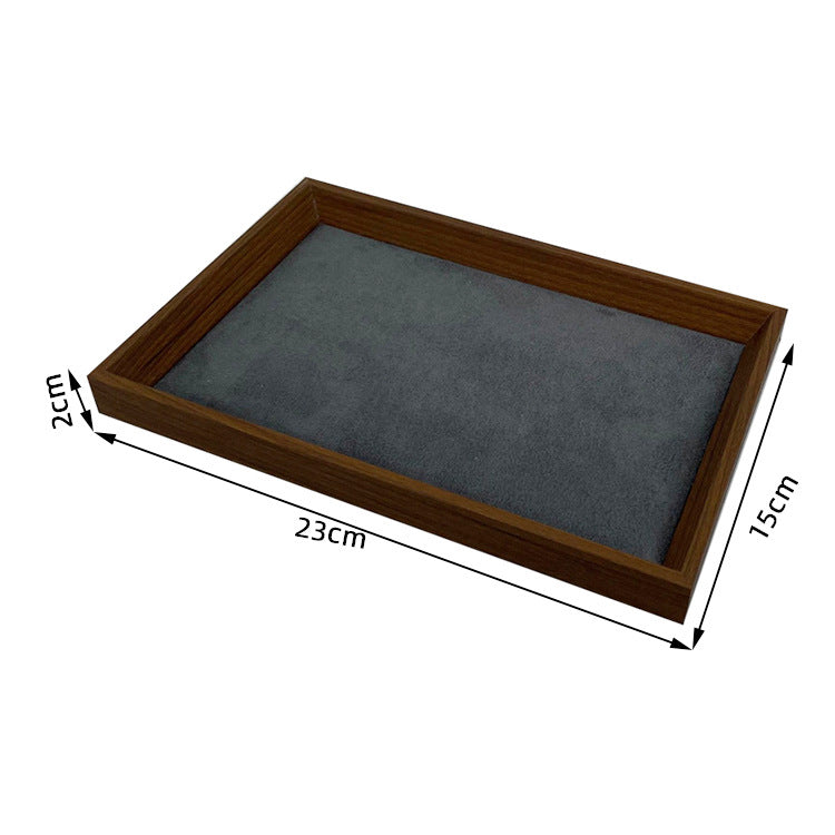 [ STARZ ] Luxury Wooden Small Empty Tray inner Velvet for Jewelry