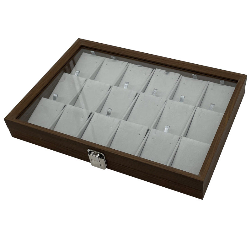 [ STARZ ] 18 Slots Wooden Necklace / Pendants Jewelry Storage Box