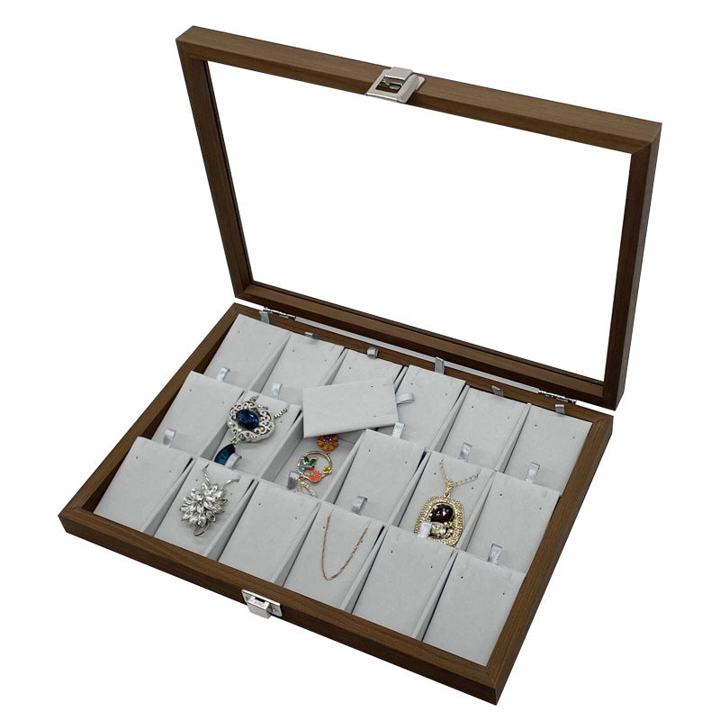 [ STARZ ] 18 Slots Wooden Necklace / Pendants Jewelry Storage Box