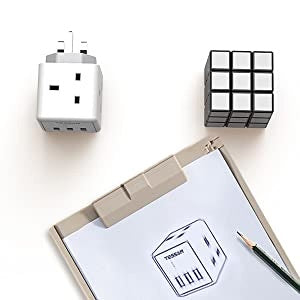 SG Safety Mark TESSAN 5 in 1 Cube Wall Plug Extension 3 AC sockets + 3 USB A Ports / TS224