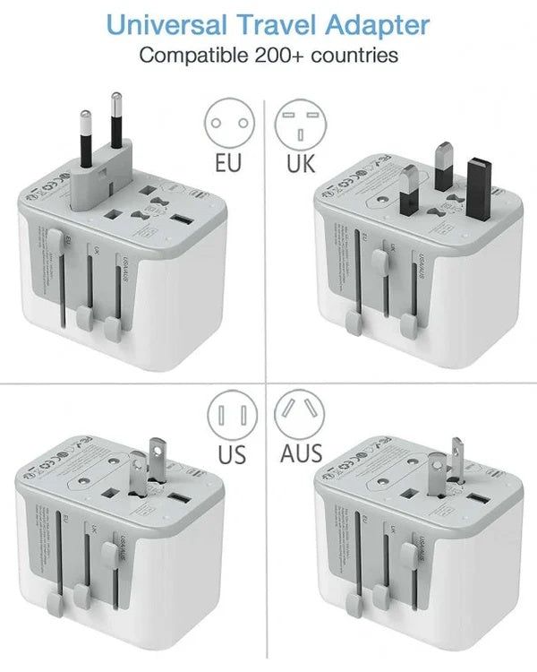 TESSAN Universal Travel Plug 28W, international Power Adapter with 2 USB , 3 USB C Port / 633FV