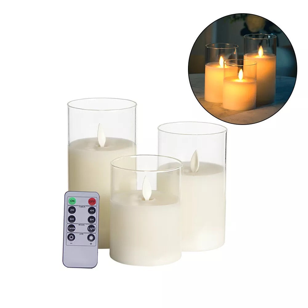 3 in 1 Transparent Battery Operated Flameless Candle Lights