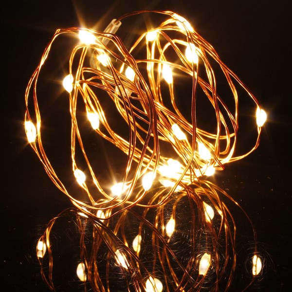 copper wire warm white led fairy lights