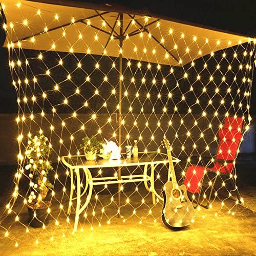 8 Modes 3 Meter 3 Meter 240 Led Fairy Curtain Net Light Power Point Warm White