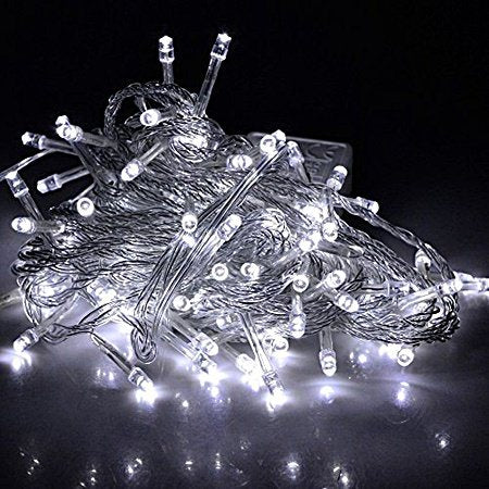 10 Meter 100 Led Fairy String Light Power Point Pure White