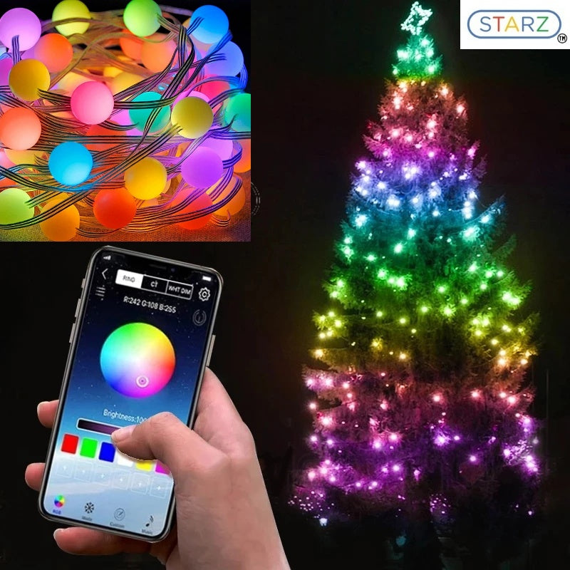 USB Bluetooth APP 10 Meter 100 Ball Led Fairy String Light with Remote