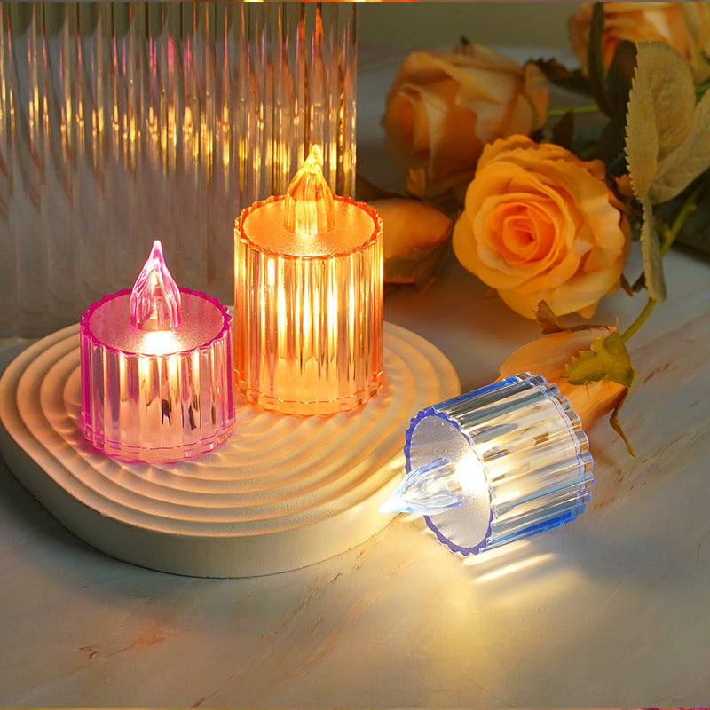 3 Sizes : 24 Piece Assorted Color Battery Operated Candle Tea Lights