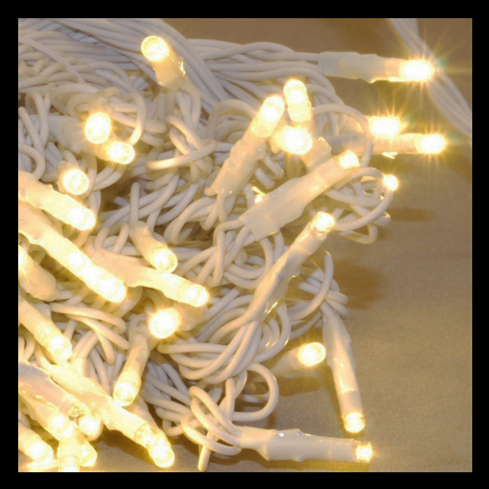 Fully Outdoor 10 Meters 100 Led White Rubber Fairy String Lights Warm White