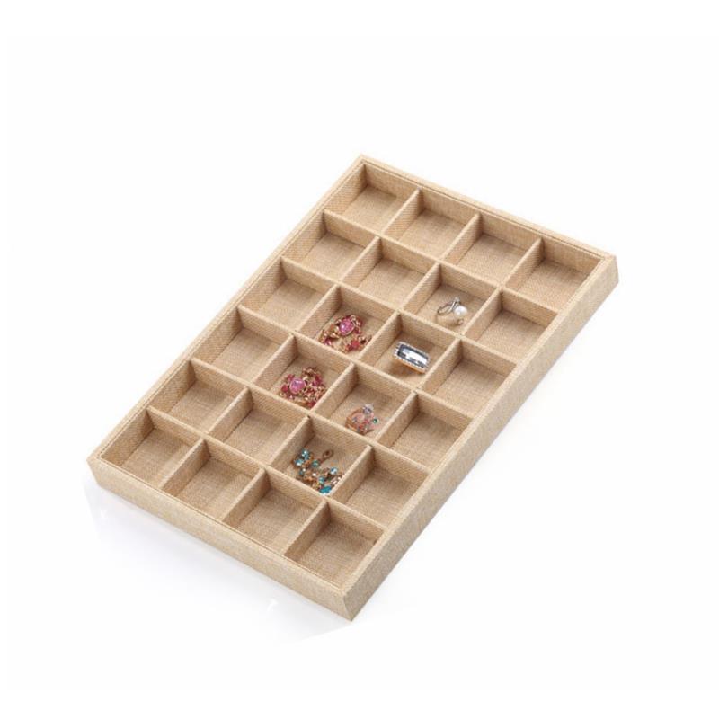 24 slots linen jewelry storage display trays singapore